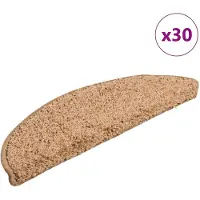 vidaXL Trapmatten 30 st 56x17x3 cm beige halfrond