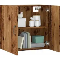 vidaXL Wandkast 60x31x60 cm bewerkt hout oud houtkleurig