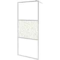 vidaXL Inloopdouchewand met stenenmotief 90x195 cm ESG-glas