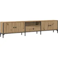 vidaXL Tv-meubel met lade 200x25x44 cm bewerkt hout artisanaal eiken