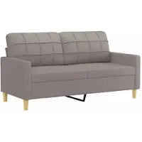 vidaXL Tweezitsbank 140 cm stof taupe
