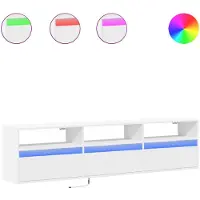 vidaXL Tv-wandmeubel met LED-verlichting 180x31x45 cm wit