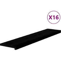 vidaXL Traptreden 16 st 120x30x2 cm massief eikenhout bruin-zwart