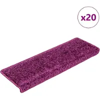 vidaXL Trapmatten 20 st 65x21x4 cm Violet Rechthoekige Rand