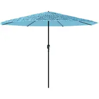 vidaXL Parasol met stalen paal 324x324x247 cm blauw