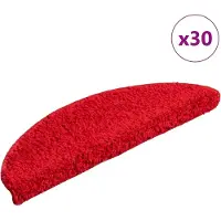 vidaXL Trapmatten 30 st 56x17x3 cm Rood Halfrond