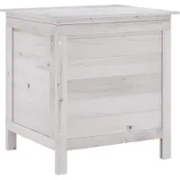 vidaXL Tuinkist, wit, 50x49x56,5 cm, massief grenenhout