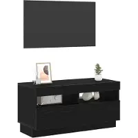 vidaXL TV-kast, 80 x 35 x 40 cm, zwart, eikenlook, houtvezel
