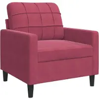vidaXL Fauteuil 60 cm fluweel wijnrood