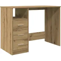 vidaXL Bureau 102x50x76 cm bewerkt hout artisanaal eikenkleur