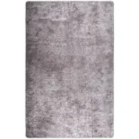vidaXL Vloerkleed wasbaar 80x150 cm grijs