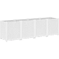 vidaXL Plantenbak 160x40x53 cm polypropeen wit