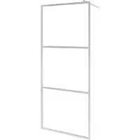 vidaXL Inloopdouchewand transparant 90x195 cm ESG-glas