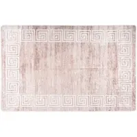 vidaXL Vloerkleed wasbaar anti-slip 160x230 cm beige