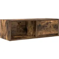 vidaXL Tv-meubel 80x31x25,5 cm bewerkt hout gerookt eikenkleurig