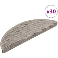 vidaXL Trapmatten zelfklevend 30 st sisal-look 56x17x3cm zilverkleurig