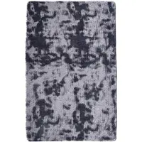 vidaXL Hoogpolig vloerkleed NAVARRA 130x200 cm polyester donkergrijs