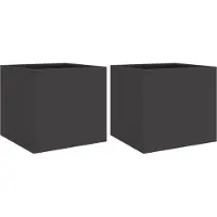 vidaXL Plantenbakken 2 st 32x30x29 cm staal zwart