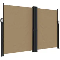 vidaXL Windscherm uittrekbaar 160x1200 cm taupe