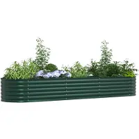 vidaXL Verhoogd bed Groen 320 x 80 x 44 cm Staal