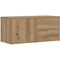 vidaXL Tv-meubel 80x34x35,5 cm bewerkt hout artisanaal eikenkleur