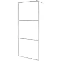 vidaXL Inloopdouchewand mat 90x195 cm ESG-glas