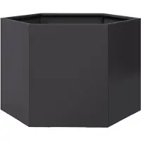 vidaXL Plantenbak zeshoek 69x60x45 cm staal zwart