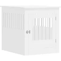 vidaXL Hondenbench 64,5x80x71 cm bewerkt hout wit