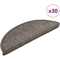 vidaXL Trapmatten zelfklevend Sisal-Look 30 st 56x17x3 cm grijs-beige