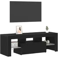 vidaXL TV Kast 120 x 35 x 40 cm Zwart Eiken Bewerkt hout