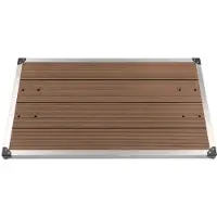 vidaXL Buitendouchebak 110x62 cm HKC roestvrij staal bruin