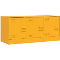 vidaXL Tv-meubel 99x39x44 cm staal mosterdgeel