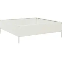 vidaXL Plantenbak verhoogd 100x100x33,5 cm staal wit