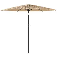 vidaXL Parasol met stalen paal 268x268x226 cm bruin