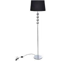 vidaXL Vloerlamp met decoratieve elementen in de vorm van 4 bollen, zwart