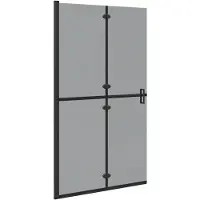 vidaXL Inloopdouche wand Zwart 110 x 6,5 x 190 cm