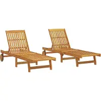 vidaXL Ligstoelen 2 st massief acaciahout