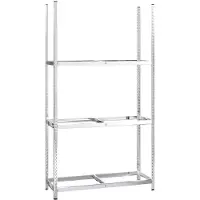 vidaXL Bandenrek 3-laags 110x40x200 cm staal zilverkleurig