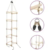 vidaXL Touwladder 200 cm hout