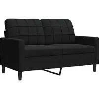 vidaXL Tweezitsbank 120 cm fluweel zwart