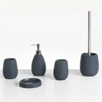 Beliani QUILCA - Badkameraccessoireset - Donkerblauw - Polyresin