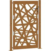 vidaXL Poort met lichtontwerp 100x150 cm weervast staal