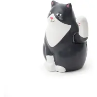Kikkerland Solar Kat Zonne-energie figuur - Zwaaiende kat - Uniek cadeau
