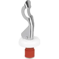 Metaltex - 2 x Flessendop - Inclusief flesopener - RVS - Rood - Diameter 2 cm - 2 Stuks