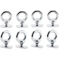 Exogio 8Pack Stainless Steel Kayak Track Mount Tie Down Eyelet Rail Accessory for Kayak Canoe Boat