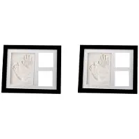 Exogio 2X Babyklei Hand- en Voetafdrukset - Babyshowercadeaus en Perfecte Kinderkamerdecoratie Zwart