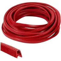 Jojomino 32,8 Ft (9,9 Meter) Lange Beschermstrip voor Veiligheidshelmen, Gemaakt van PVC-Materiaal voor Verbeterde Helmbescherming, Rood