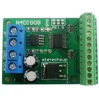 Jojomino 8-Kanaals Ingang/Uitgang Digitale Schakelaar TTL LvTTL CMOS RS485 IO-Besturingsmodule Modbus Rtu-Kaart voor PLC-Relais, (Met Terminal)