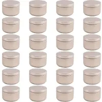 Jojomino 24 Stuks Kaarsenpotten, Decoratieve Etiketten, Lege Opbergblikken, Kaarsenblikjes, Kandelaarhouders, Ronde Blikken Containers, A