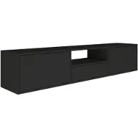 Selsey TV-meubel Fermo | mdf zwart 150x30x30 cm tv-meubels | NADUVI
